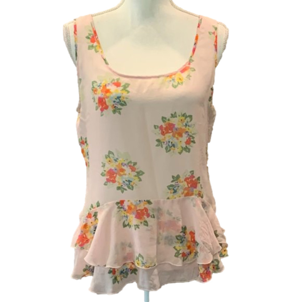 🔥🔥SALE🔥🔥Jenny Han Floral Ruffle Tank Top Blouse